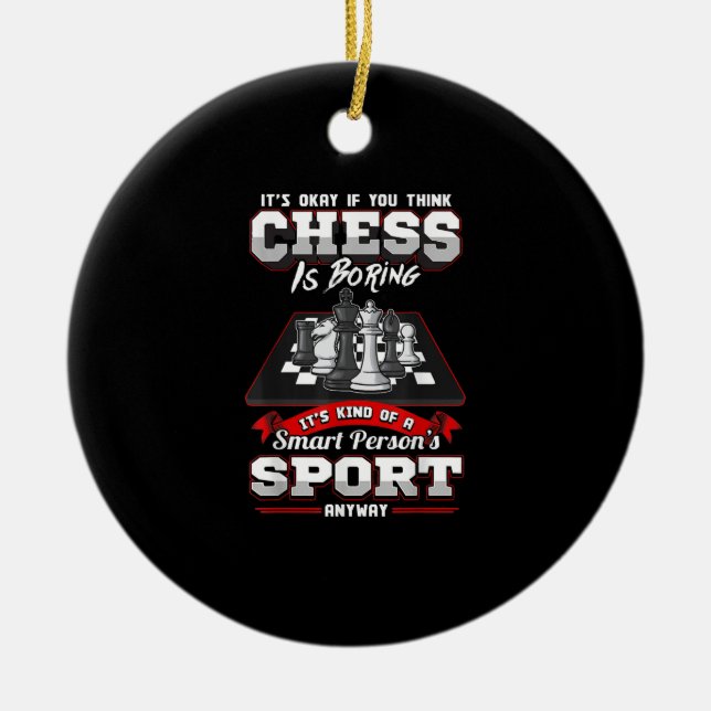 Chess Funny Citates Humor Ord Julgransprydnad Keramik (Framsidan)