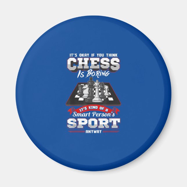 Chess Funny Citates Humor Ord Magnet (Framsidan)