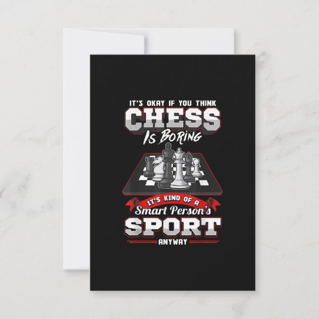 Chess Funny Citates Humor Ord OSA Kort (Framsida)