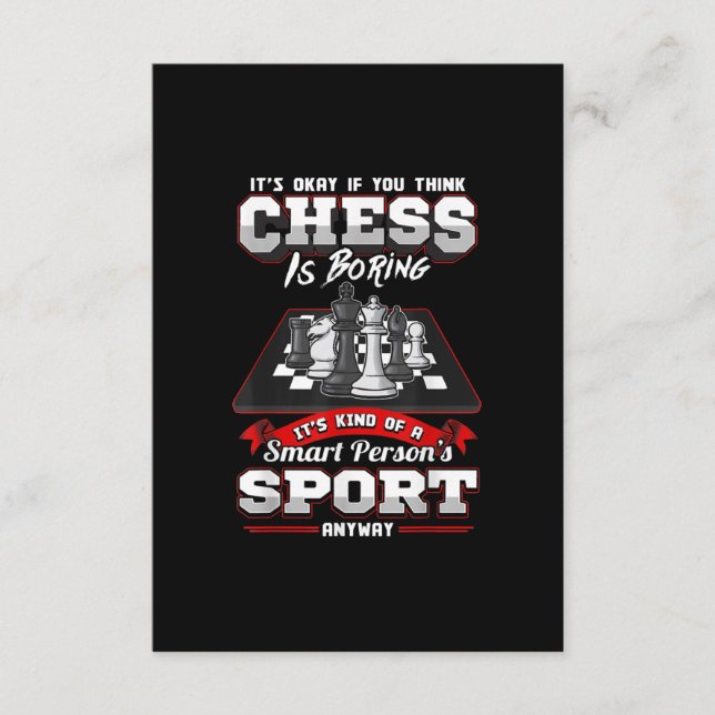 Chess Funny Citates Humor Ord Tilläggskort (Framsida)