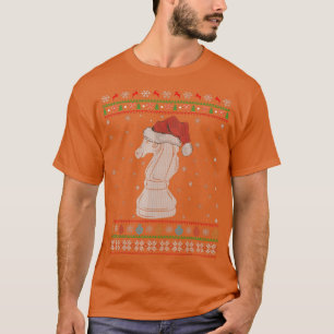 Chess Game Älskare Julafton Ljus Santa Chess Ugly T Shirt