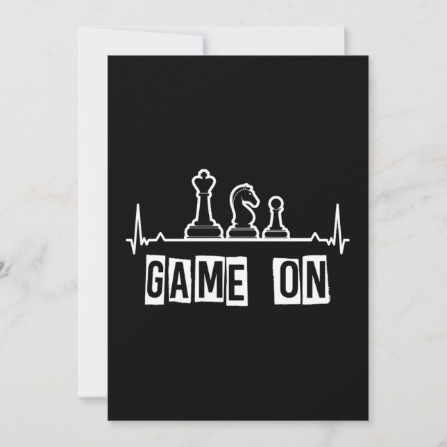 Chess Game on Checkmate Delarare Board Player Gift Inbjudningar (Framsida)