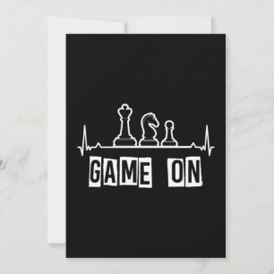 Chess Game on Checkmate Delarare Board Player Gift Inbjudningar