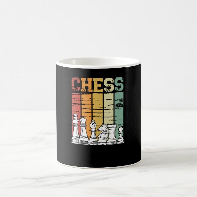 Chess game retro vintage kaffemugg (Center)