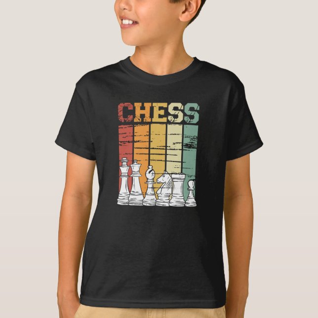 Chess game retro vintage t shirt (Framsida)