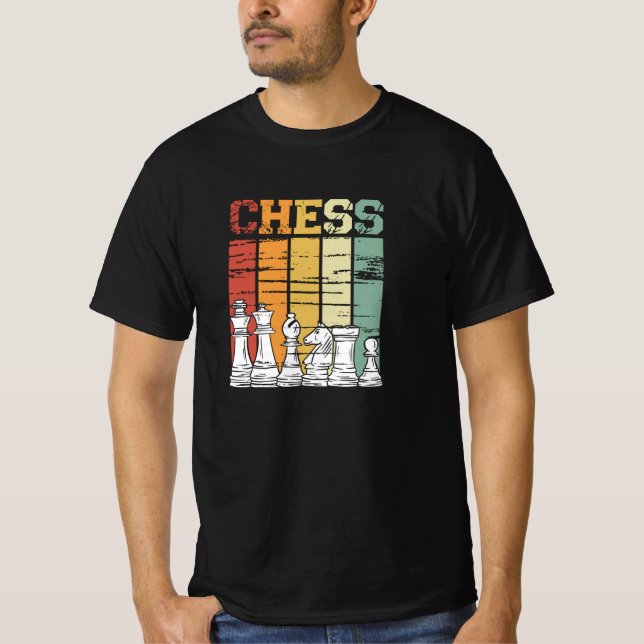 Chess game retro vintage t shirt (Framsida)