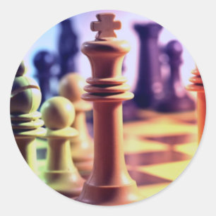 Chess Game Sticker Runt Klistermärke