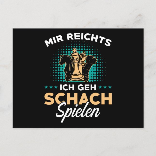 Chess German Chess Player Gift Vykort (Framsida)