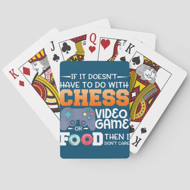 Chess Gift | Chess Video Game eller Food Design Casinokort (Baksidan)