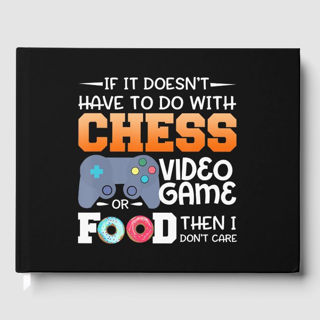 Chess Gift | Chess Video Game eller Food Design Gästböcker (Framsida)