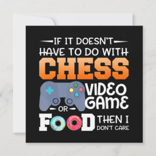 Chess Gift Chess Video Game eller Food Design Inbjudningar