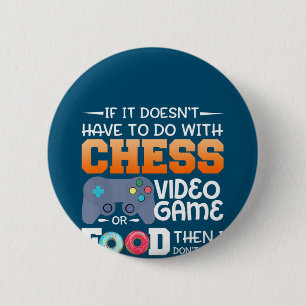 Chess Gift Chess Video Game eller Food Design Knapp
