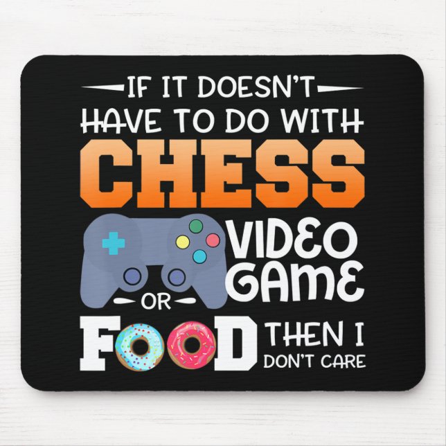 Chess Gift| Chess Video Game eller Food Design Musmatta (Framsidan)