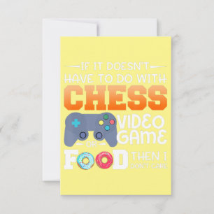 Chess Gift  Chess Video Game eller Food Design Tack Kort