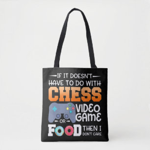 Chess Gift Chess Video Game eller Food Design Tygkasse