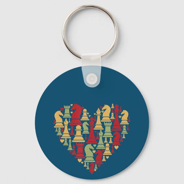Chess Gift | I Verkligen Kärlek Chess Nyckelring (Framsida)