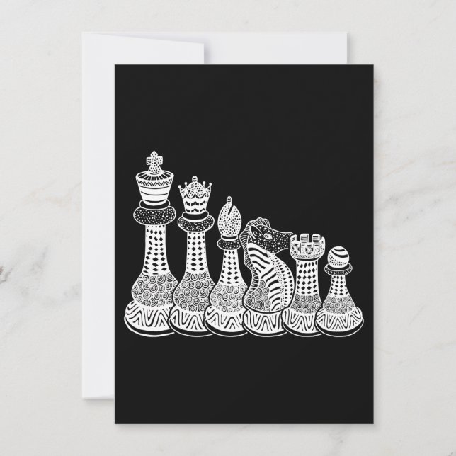 Chess Gift | I Verkligen Kärlek vid Delara schack Inbjudningar (Framsida)