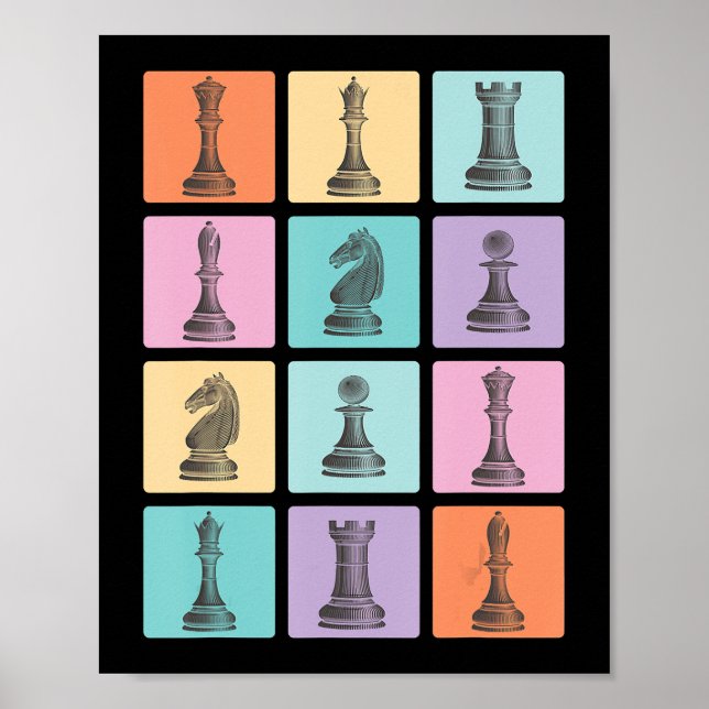 Chess Gift | I Verkligen Kärlek vid Delara schack Poster (Framsidan)