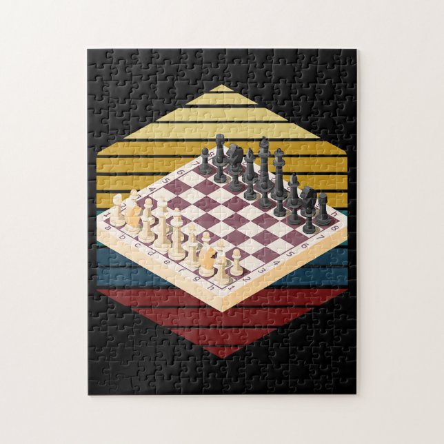 Chess Gift | Jag kommer att gå mot er med schack Pussel (Vertikal)