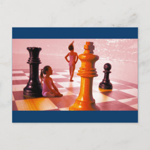 Chess Girls Vykort