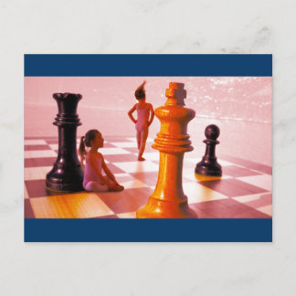 Chess Girls Vykort