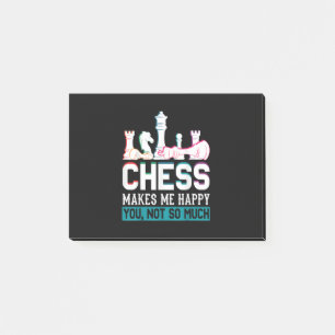 Chess gör mig till Lycklig Humor Funny Gift Post-it Block