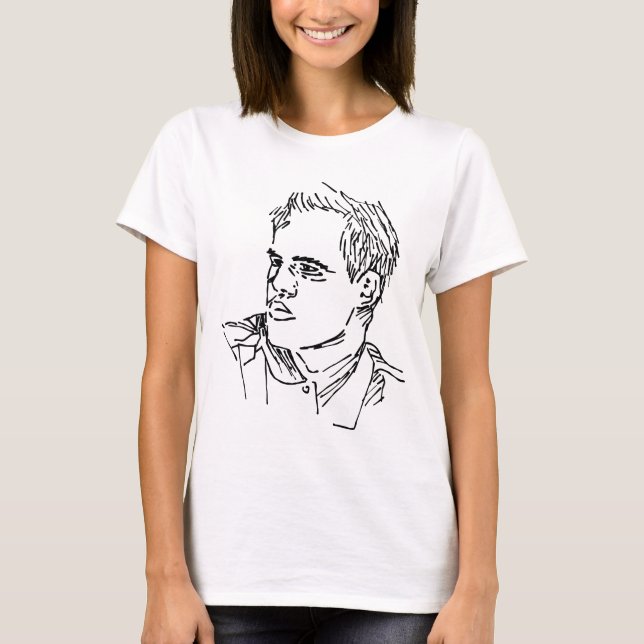 Chess Grandmaster Magnus Carlsen Porträtt T Shirt (Framsida)