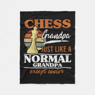 Chess Grandpa precis som en vanlig morfar Chess Fleecefilt