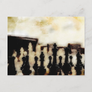 Chess Grunge-vykort Vykort