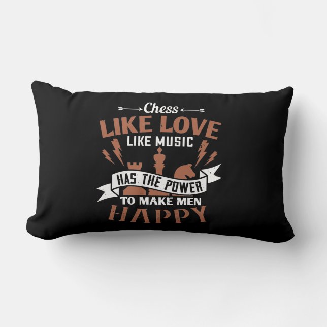 Chess har makten att göra Manar Lycklig Lumbarkudde (Framsida)