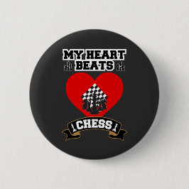 Chess Heart Delar Strategy Game Kärlek Passion Knapp