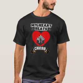 Chess Heart Delar Strategy Game Kärlek Passion T Shirt