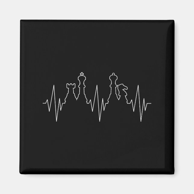 Chess Heartbeat Chess Master Chess Club  Magnet (Framsidan)