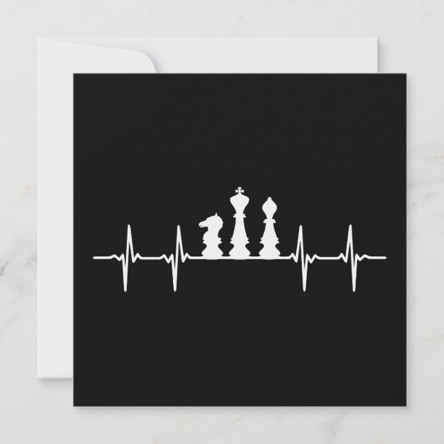 Chess Heartslag Chess Biet Inbjudningar (Framsida)