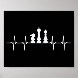 Chess Heartslag Chess Delar Poster