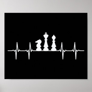 Chess Heartslag Chess Delar Poster