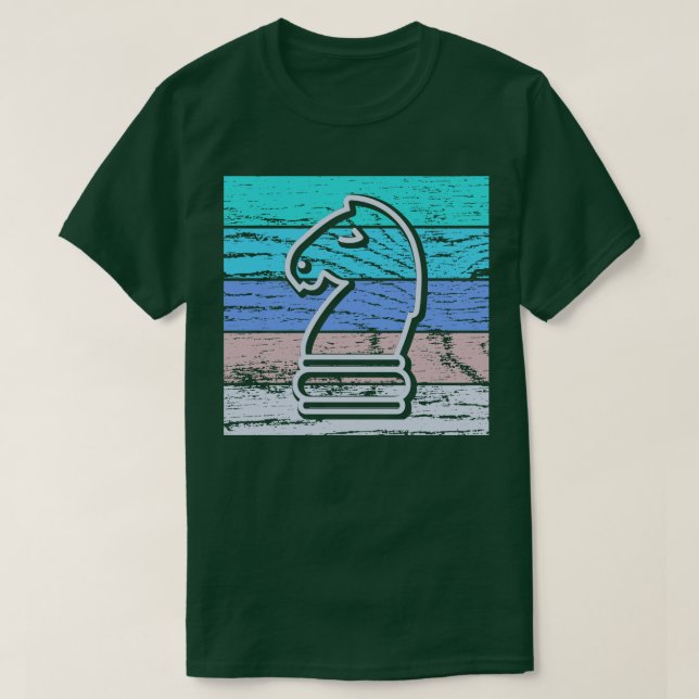 Chess Horse Retro 3 T Shirt (Design framsida)