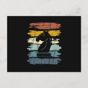 Chess Horse Retro Vykort