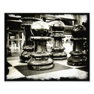 Chess in Black and White Fototryck