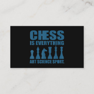Chess is Art Science Sports Gift Women Manar Visitkort