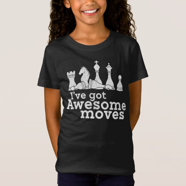 Chess jag har Har Fantastisk Moves Player Biet Vin T Shirt (Framsida)