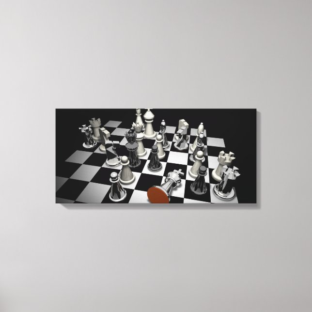 Chess Jigszawa Puzzle Canvastryck (Framsida)