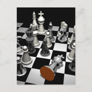 Chess Jigszawa Puzzle Vykort