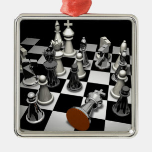 Chess Julgransprydnad Metall
