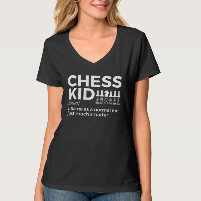 Chess Kid Definition Chess Player  2 T Shirt (Framsida)