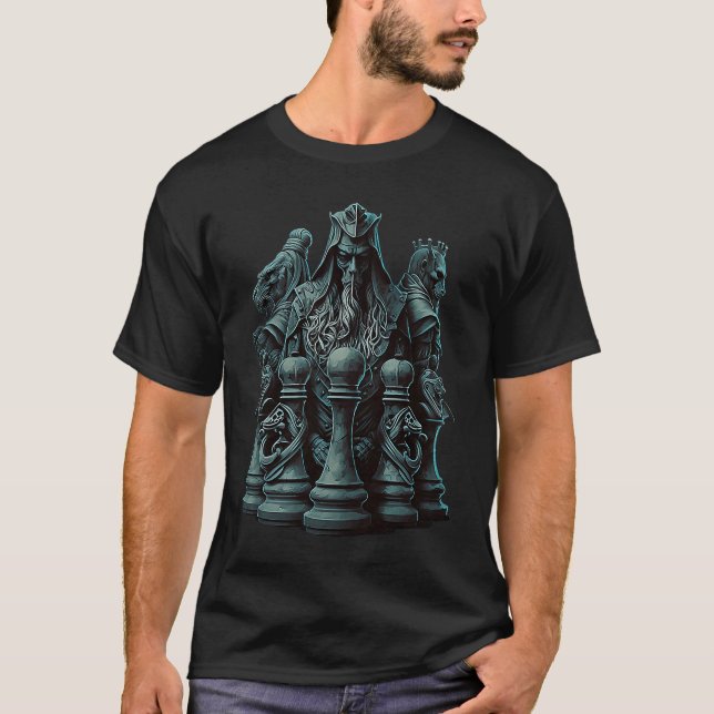 Chess King Knight Bishop  Chess T Shirt (Framsida)