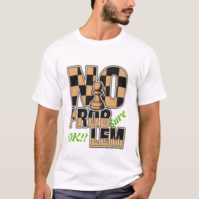 Chess King NO PROBLEM Customizable Men's T-Shirt (Framsida)
