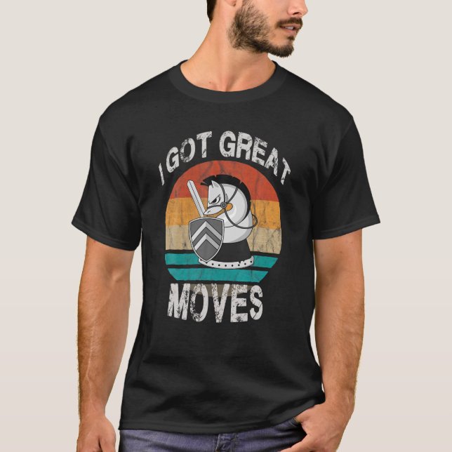 Chess Klubb Chess Player Motive Thinking Chess T Shirt (Framsida)