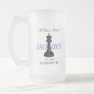 Chess Klubb w Classic Kung Teckning Drinkware Frostat Ölglas