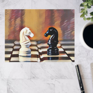 Chess Knight Chess Board Vykort